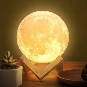 3D Print Moon Lamp – Night Light 🌙