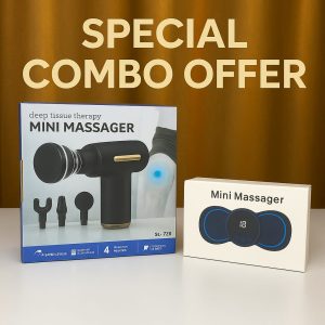 😍Mini Rechargeable Deep Tissue Therapy Massager SL-720 & Smart Mini Neck Massager Portable Electronic Stick Double Special Combo🔥🔥 11378